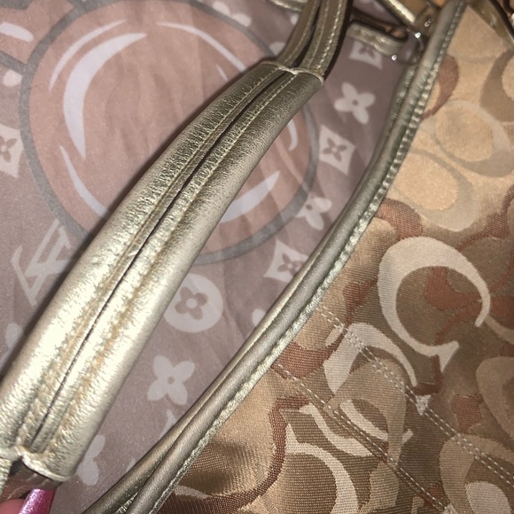 Perfect Coach Jacquard Signature gold hobo small - Picture 4 of 8